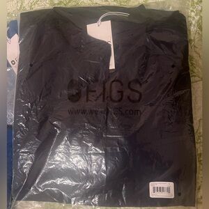 Rafaela FIGS three pocket navy blue nurse scrub top